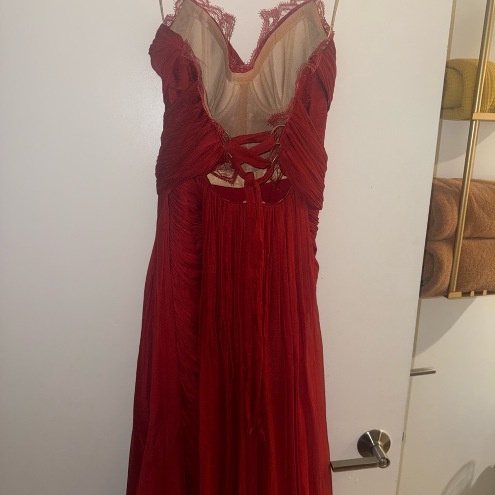 Maria Lucia Hohan 
Jolie Gown in Salsa size 4
Red Strapless Dress - Picture 3 of 16